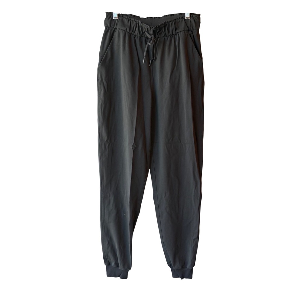 Lululemon Stretch High Rise Jogger Black Full Length Pants Size 6 Activewear